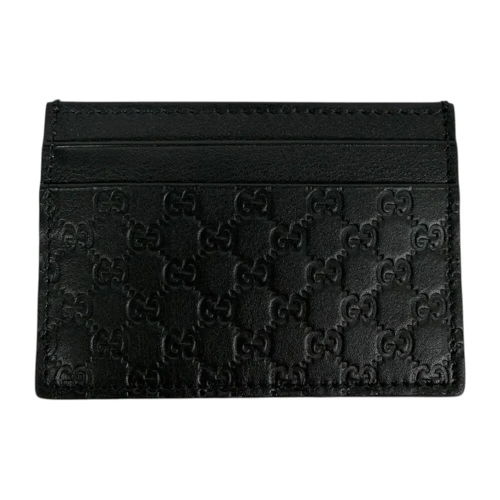 Gucci GG Microguccissima Leather Cardholder Black Men 262837